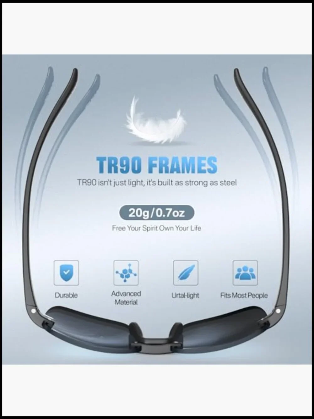 Rimless Polarized Sunglasses TR90 Frameless UV Protection for Driving Fishing